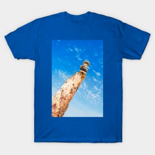 Stack of ZEN stones under blue cloudy sky T-Shirt